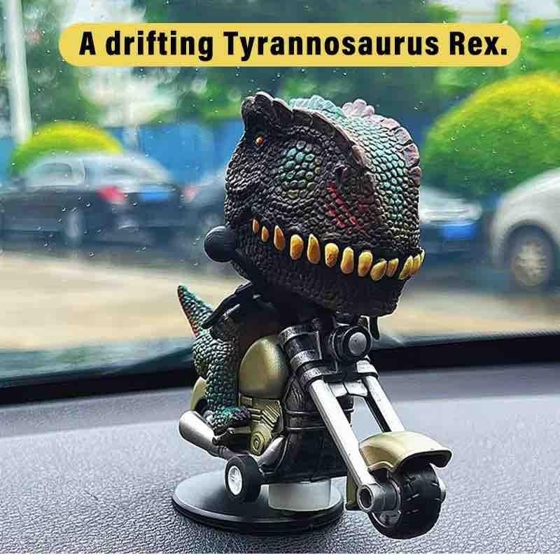 360 Rotating Dinosaur – Bobblehead Car Dashboard Toy, Tyrannosaurus Rex Figure (1 Pc)