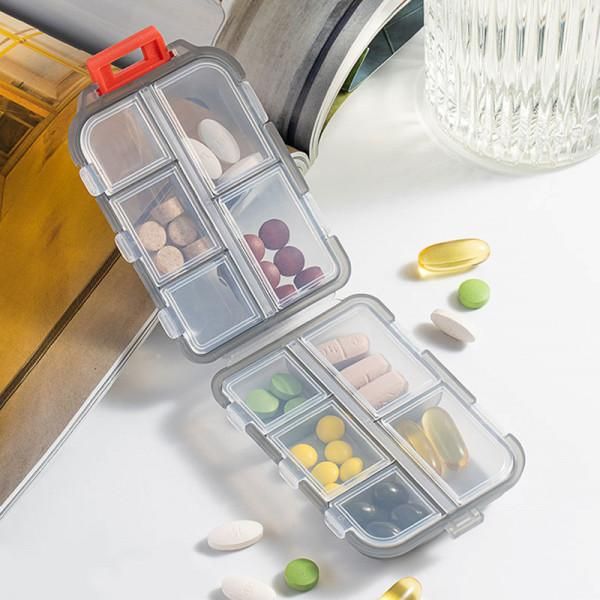 Double Layer Pill Organizer – Compact Travel Medicine Storage Case (1 Pc)