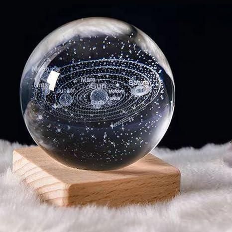 Assorted crystal designs: galaxy, dandelion, Saturn