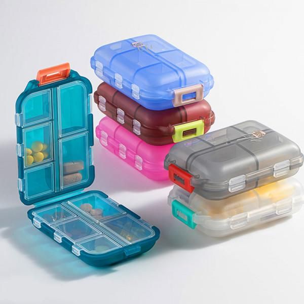 Double Layer Pill Organizer – Compact Travel Medicine Storage Case (1 Pc)
