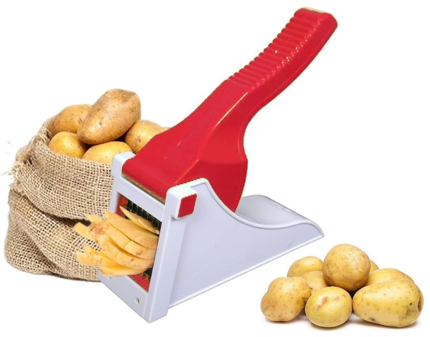 Snap-Cut Potato & Veggie Chopper – Manual Slicer Tool