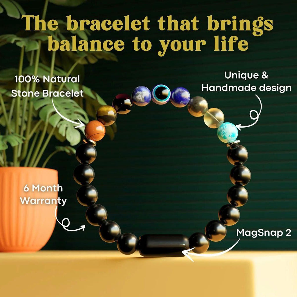 Super 9 Chakra Energy Bracelet – Cosmic Balance Beads (1 Pc)