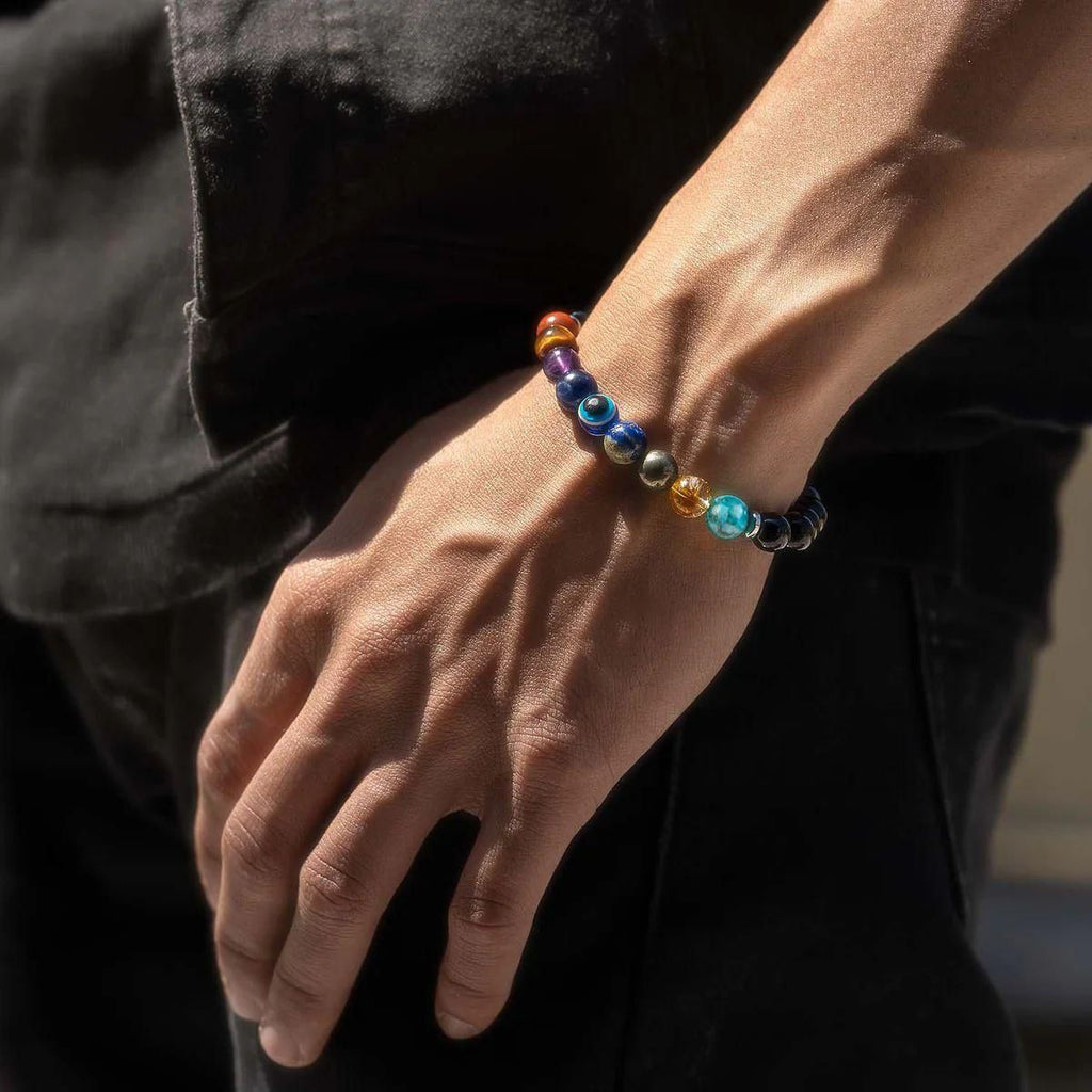 Super 9 Chakra Energy Bracelet – Cosmic Balance Beads (1 Pc)