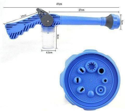 8-in-1 Turbo Spray Gun – High-Pressure Water Nozzle with Soap Dispenser for Car, Home & Garden Cleaning
