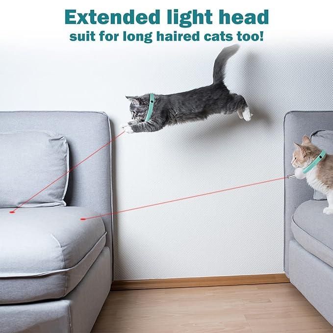 Pet Laser Collar – Rechargeable LED Cat Toy for Indoor Play, Hands-Free Interactive Teasing Game (1 Pc)
