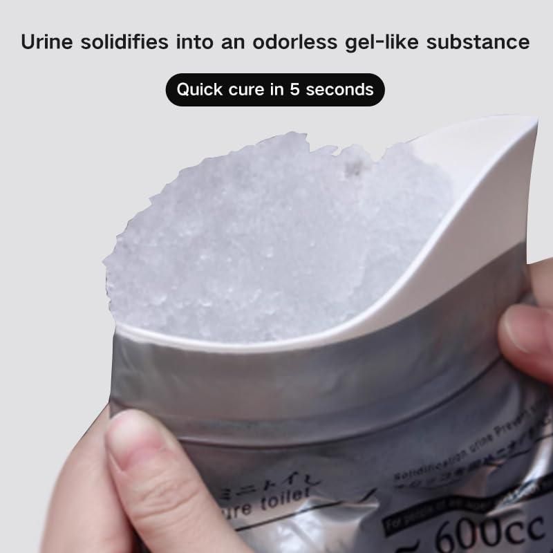 Emergency Mini Toilet Urine Bag – Portable Camping & Travel Toilet Bags (Pack of 4) – Quick Odorless Solidifying Gel