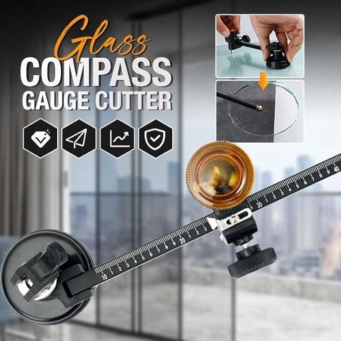 Precision Glass Compass Gauge Cutter – Adjustable, Alloy Build