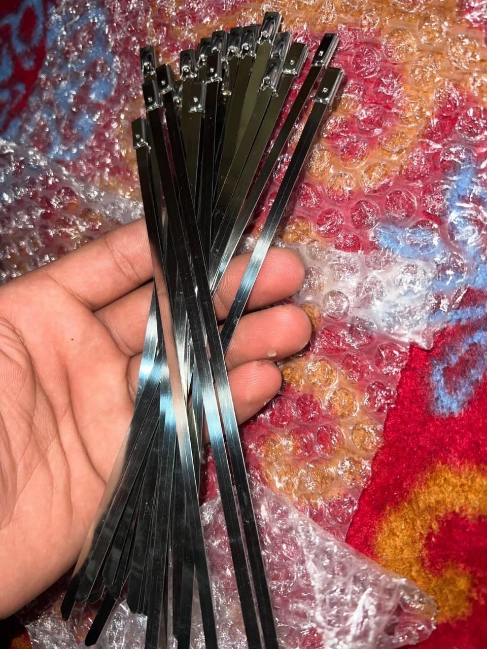 Stainless-Steel Cable Lock Ties - Heavy Duty Secure Straps (Pack of 10)