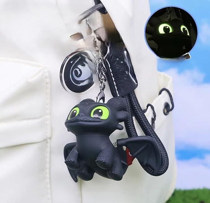 Night Fury Dragon Sound Light Keychain