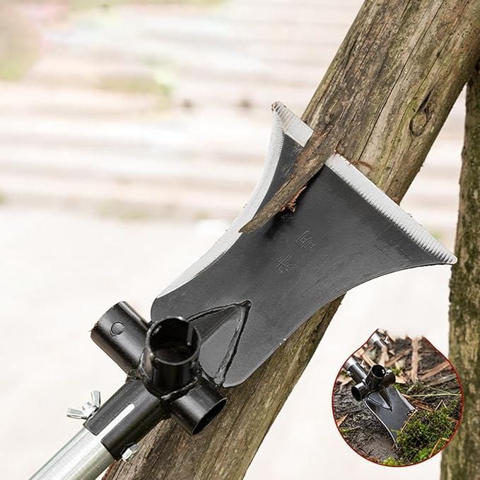 3-in-1 Garden Flat Shovel – High Carbon Steel Multi-Tool for Digging, Chopping & Outdoor Survival (1 Pc)