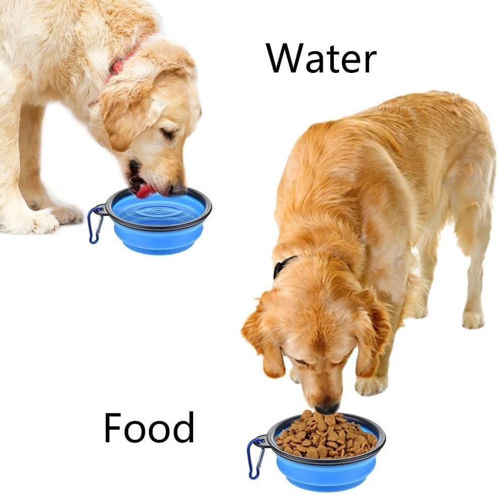 Foldable Silicone Pet Feed Bowl - Travel-Friendly Design