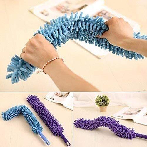 Flexible Microfiber Fan Duster - Extendable Cleaning Rod (Multi-Color)