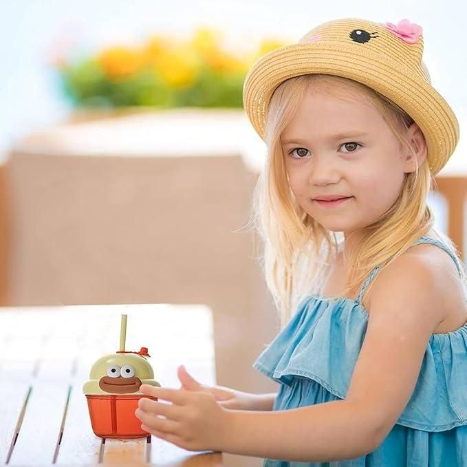 Cartoon Glass Cup - 210 ml Kids Drinking Cup