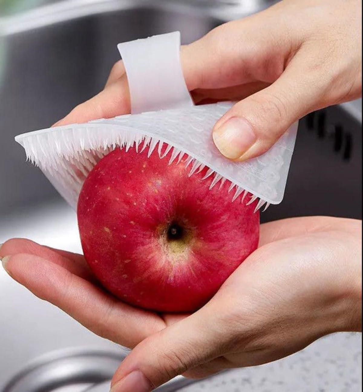 Silicone Kitchen Cleaning Scrubber – Durable Dish & Vegetable Washing Tool (Pack of 4)