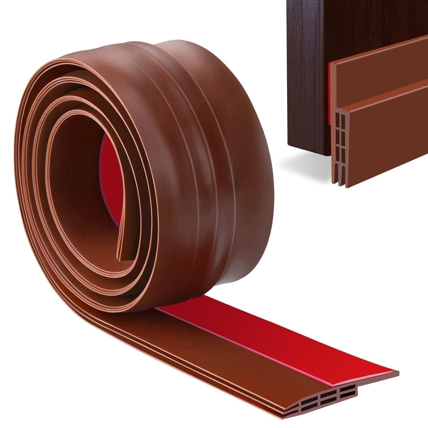 Soundproof Self-Adhesive Door Bottom Seal Strip – 1m Silicone Tape