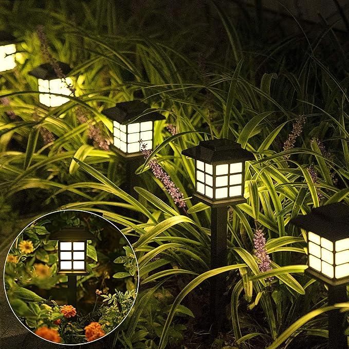 Solar Garden Yard Light - Waterproof Outdoor Path Lights (Pack of 6)