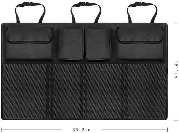 Waterproof Car Backseat Trunk Organizer – Foldable Multi-Compartment Storage