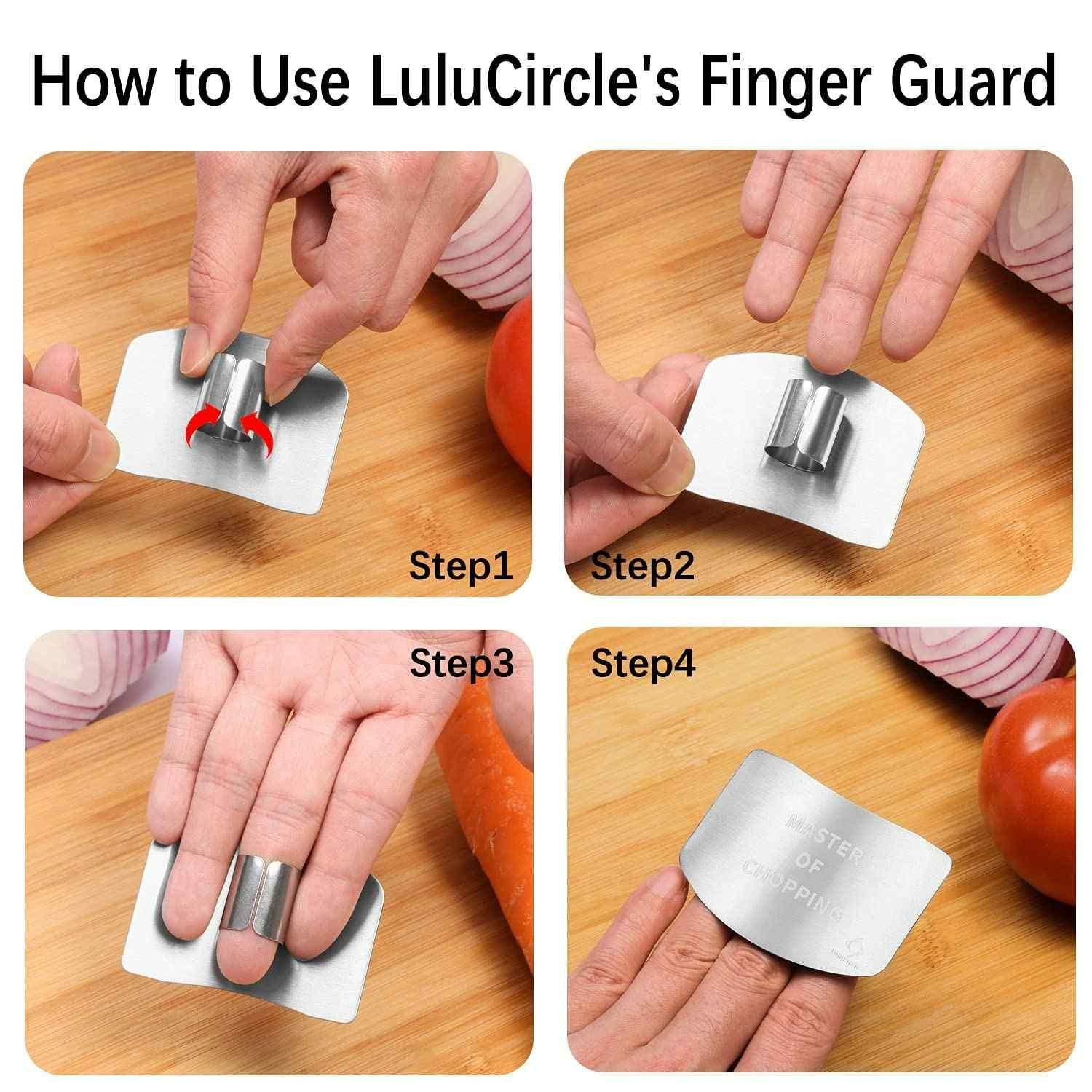 Stainless Steel Finger Guard Protector Kitchen Chopping Shield