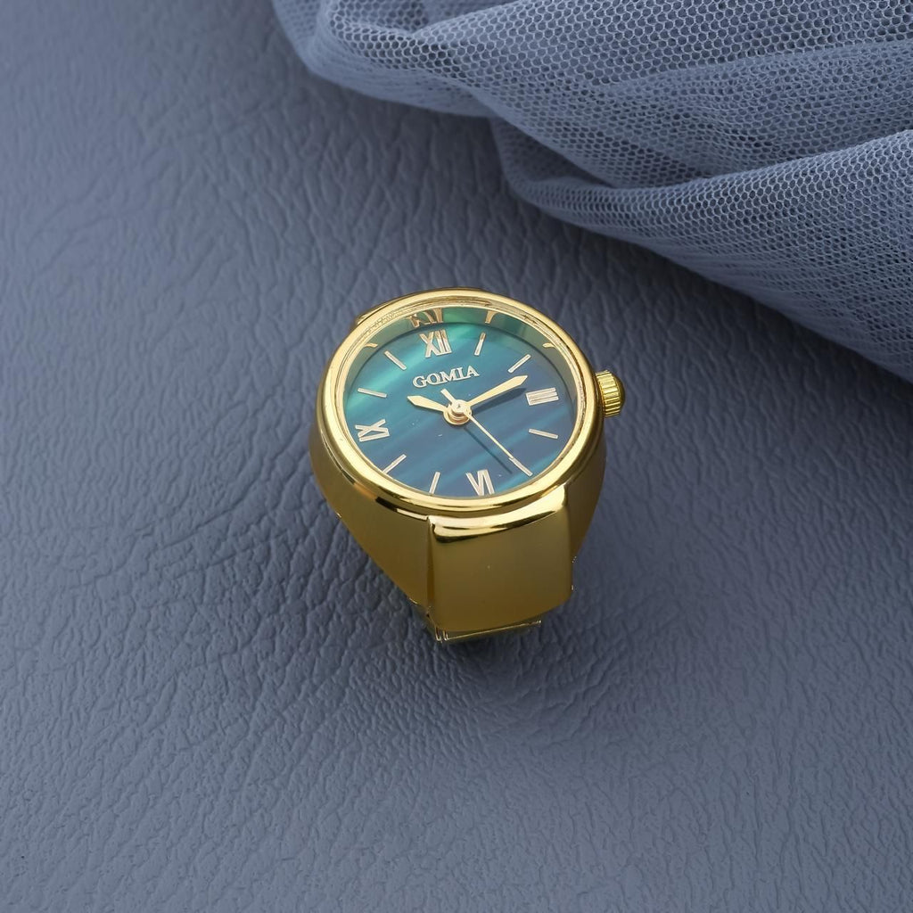 Unisex Analog Ring Watch – Adjustable Zinc Alloy Timepiece