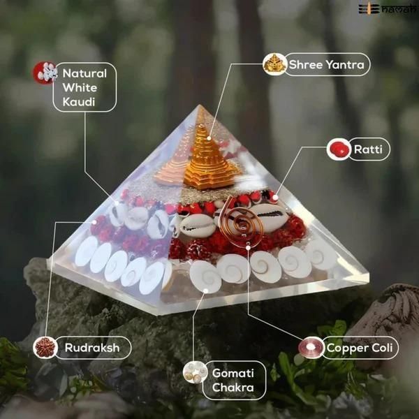 Shree Yantra Gomati Chakra Pyramid – Wealth & Energy Aligner (1 Pc)
