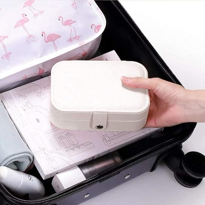 PU Leather Jewellery Box - Multi-Compartment Travel Organizer