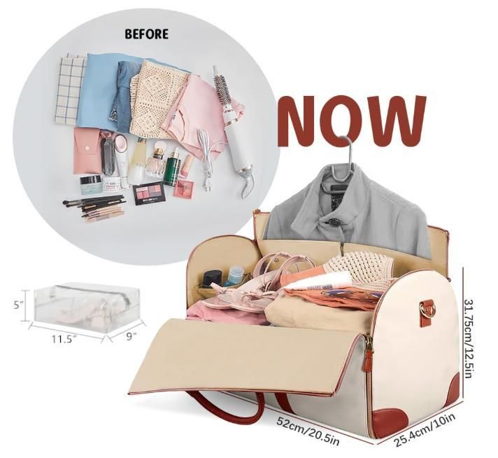 Convertible Travel Garment Bag - 2-in-1 Hanging Suitcase & Duffle