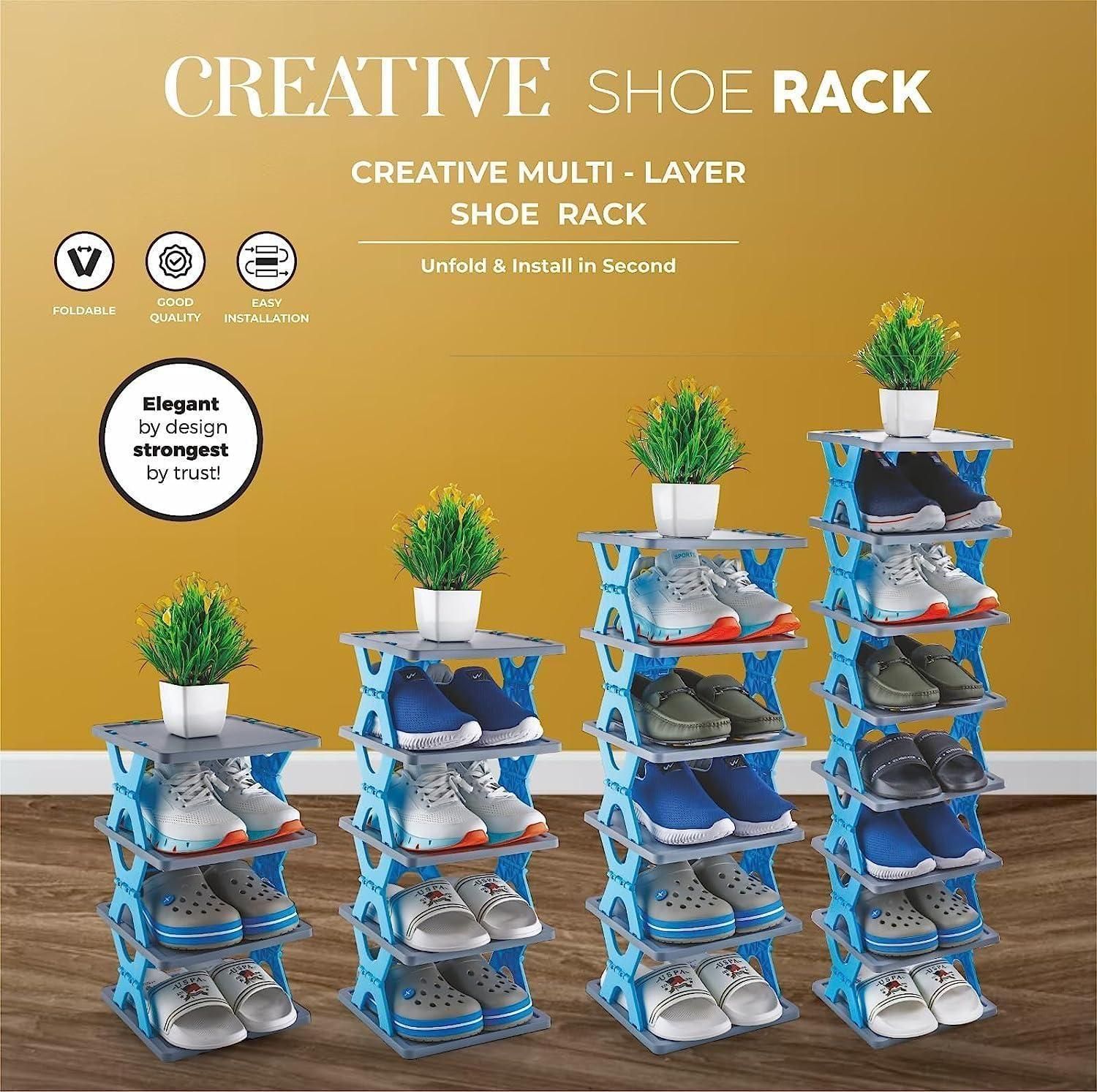 Smart Foldable 5 Tier Shoe Rack