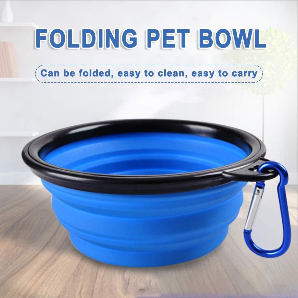 Foldable Silicone Pet Feed Bowl - Travel-Friendly Design