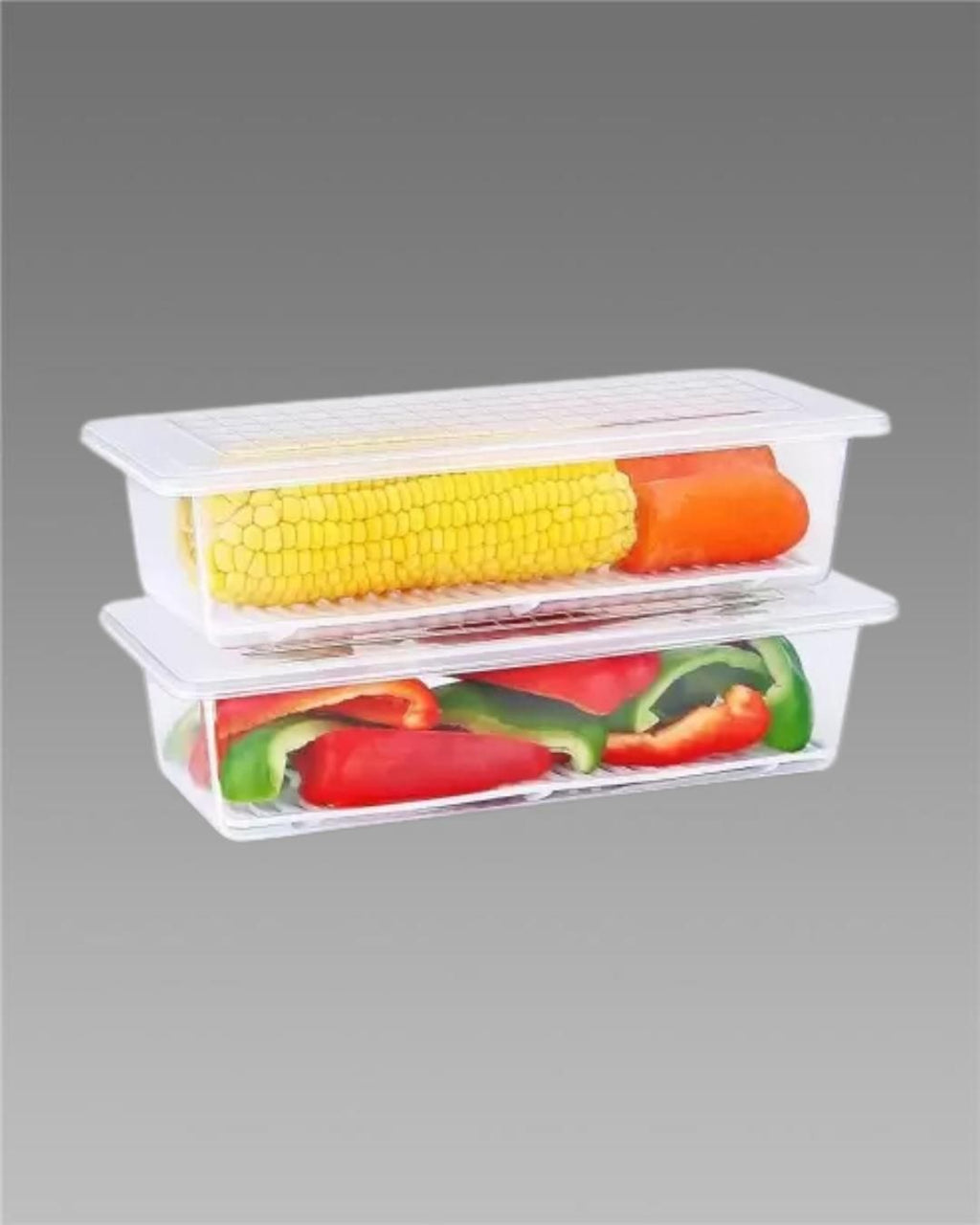 Slim Fridge Storage Containers – Set of 2 (27x11.6x6.5cm)