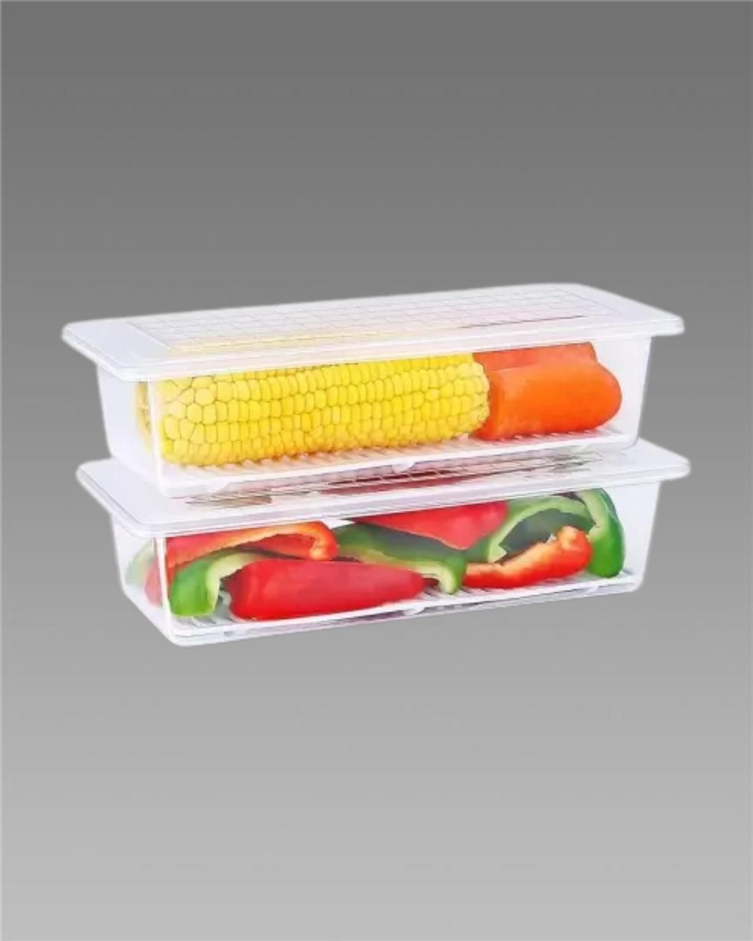 Slim Fridge Storage Containers – Set of 2 (27x11.6x6.5cm)