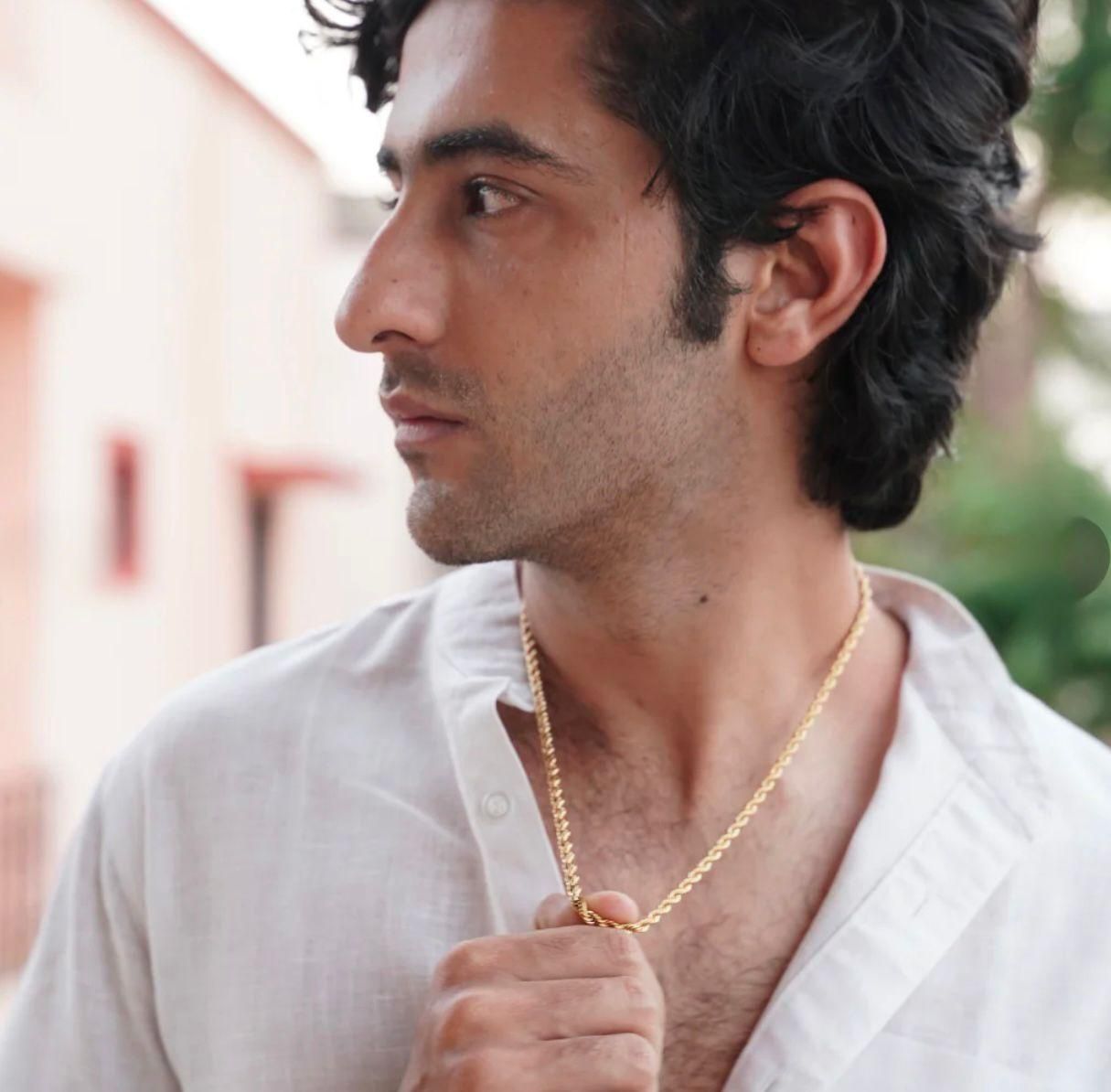 Gold Rope Chain for Men – Sleek Plated Shine (1 Pc)