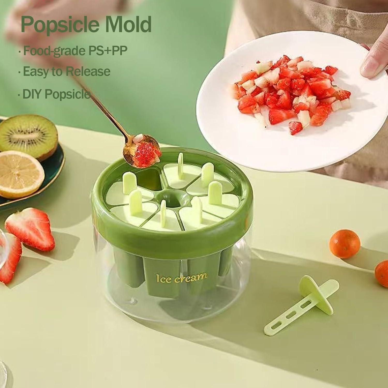 Reusable DIY Ice Pop Mould - 8-Cavity Popsicle Maker