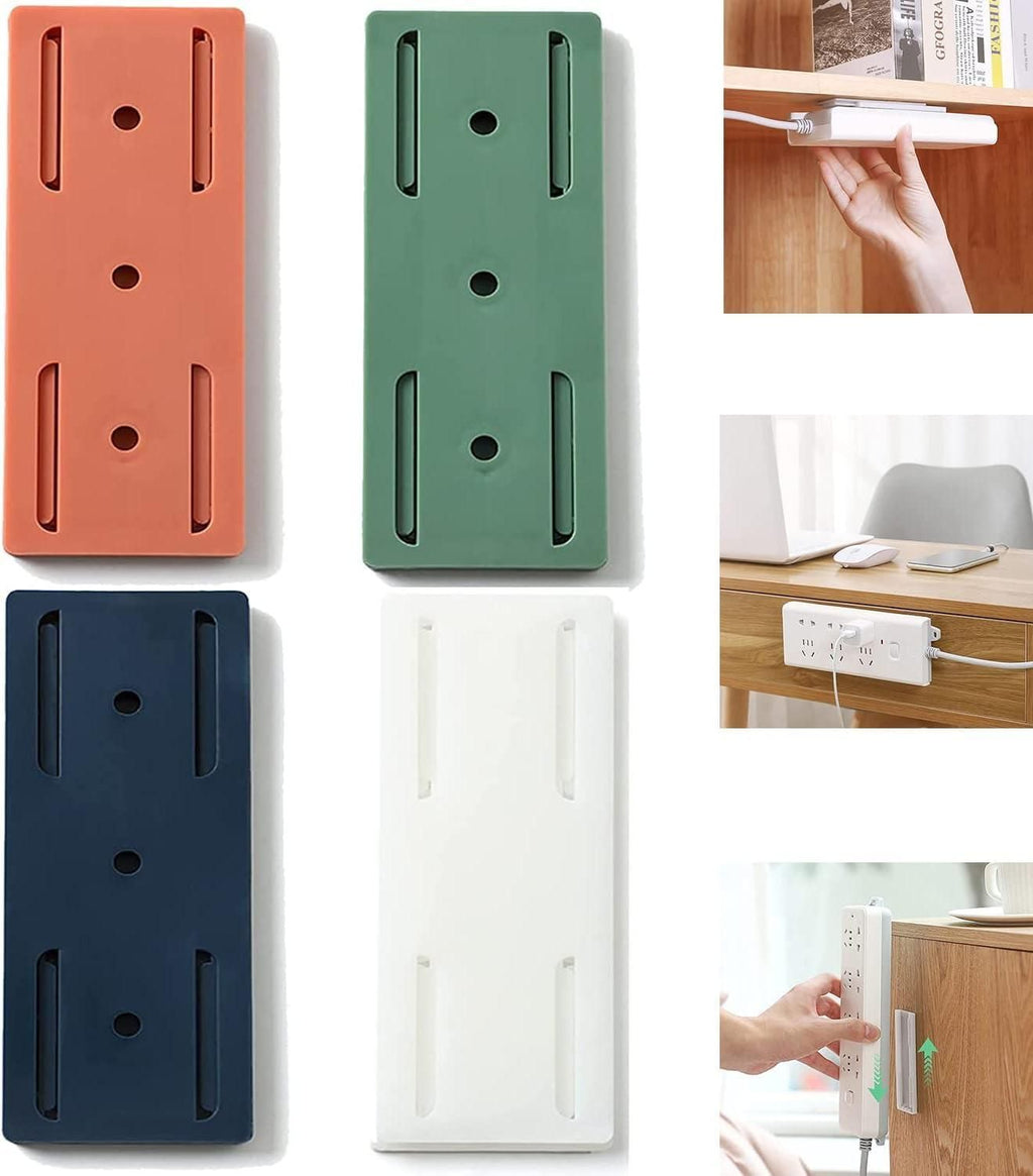 Self-Adhesive Power Strip Holder – Wall-Mount Cable Organizer for Home & Office (Pack of 4)