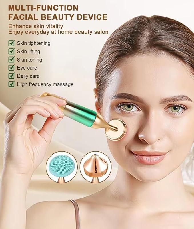3-in-1 Face, Neck & Eye Massager – Lifting, Firming & Deep Cleansing Tool