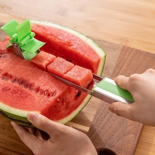 Stainless-Steel Watermelon Slicer - Quick Push Cutter