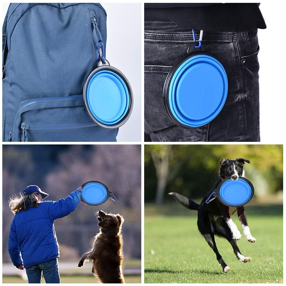 Foldable Silicone Pet Feed Bowl - Travel-Friendly Design