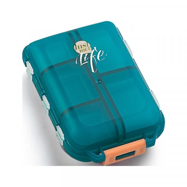 Double Layer Pill Organizer – Compact Travel Medicine Storage Case (1 Pc)