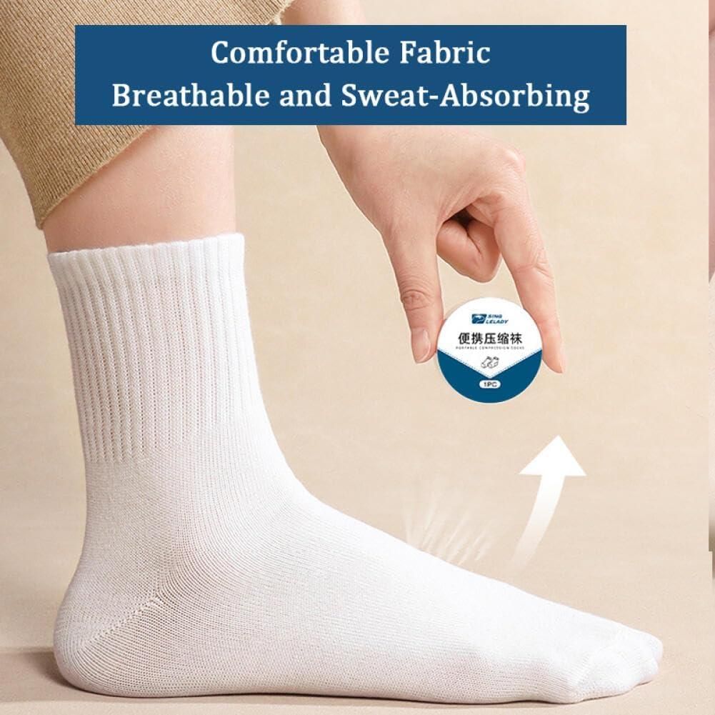 Disposable Socks,Wash-free Socks Travel Portable Socks for Men and Women Assorted Color (Pack of 2)