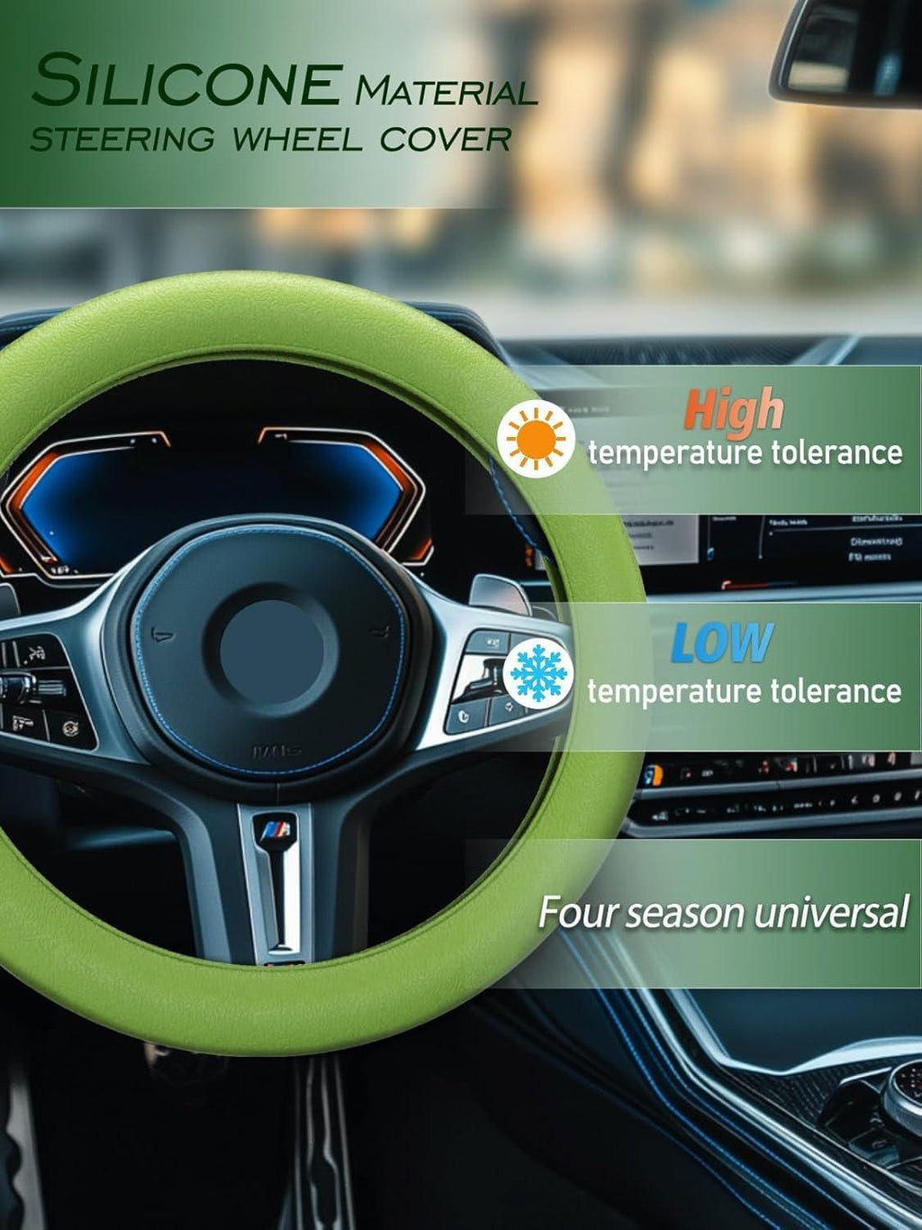 Universal Soft Silicone Steering Wheel Cover - Anti-Slip Comfort Grip