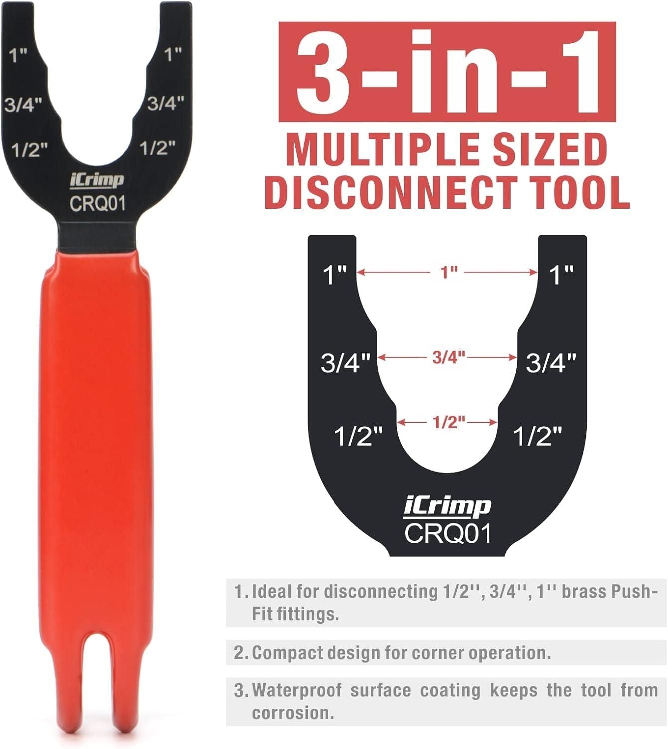 3-in-1 Push-to-Connect Clamp Tong Tool – Multi-Size Plumbing Fitting Remover