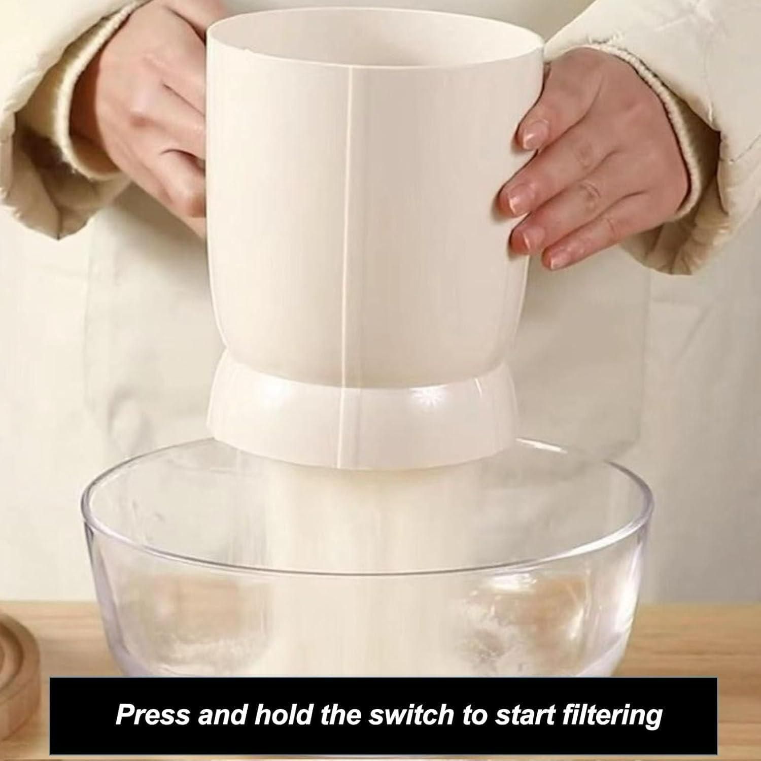 Battery-Operated Electric Flour Sifter - Handheld Baking Tool