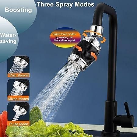 3-Mode Kitchen Sink Spray Head – Adjustable Faucet Extension (1 Pc)