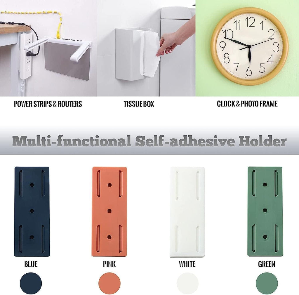 Self-Adhesive Power Strip Holder – Wall-Mount Cable Organizer for Home & Office (Pack of 4)