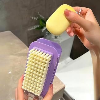 Multifunctional Non-Slip Soap & Brush Storage Box - Roller Cleaning Tool