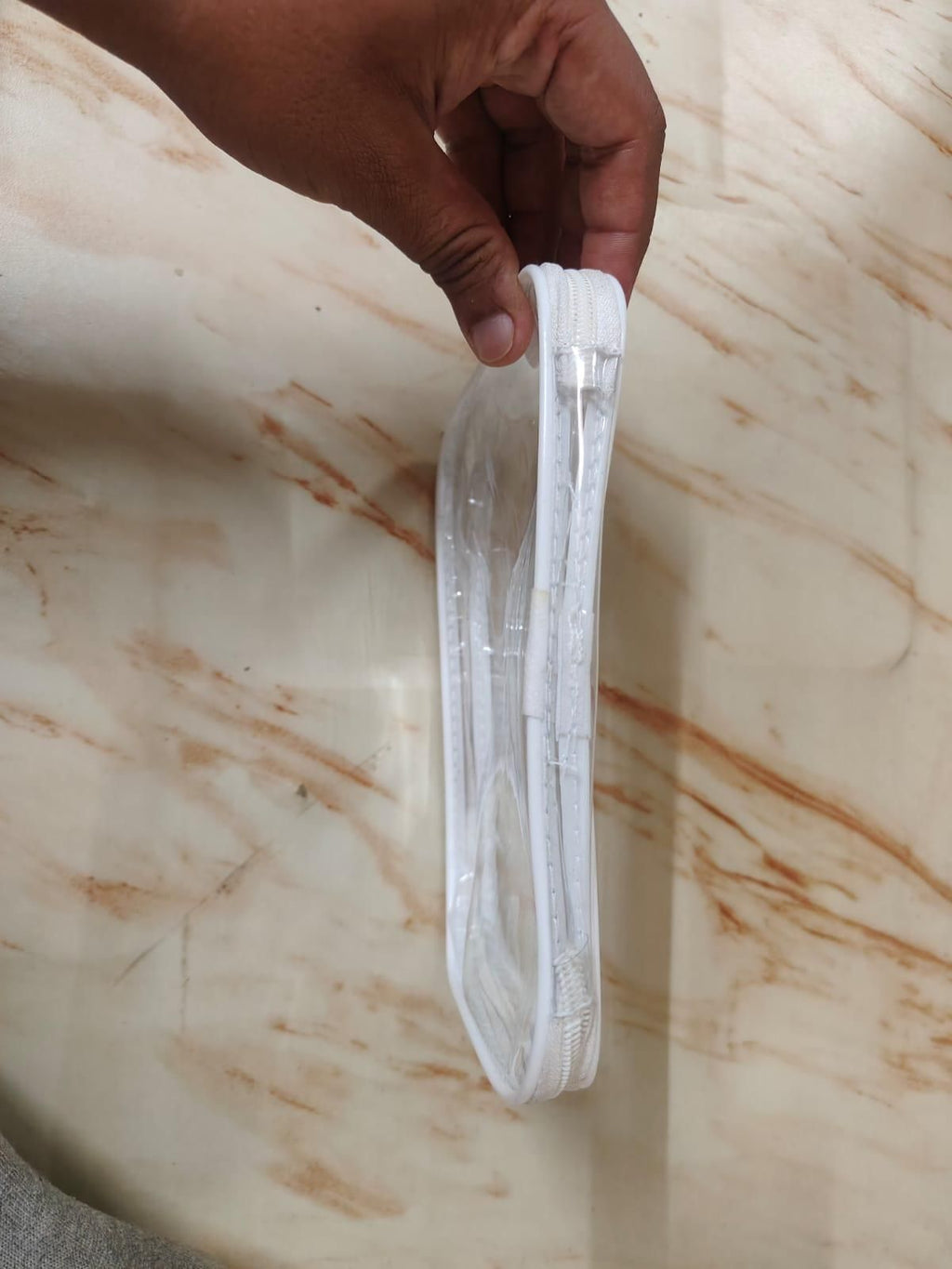 6 Pcs Clear Hard Zipper Pouches - Multipurpose Transparent Storage Set