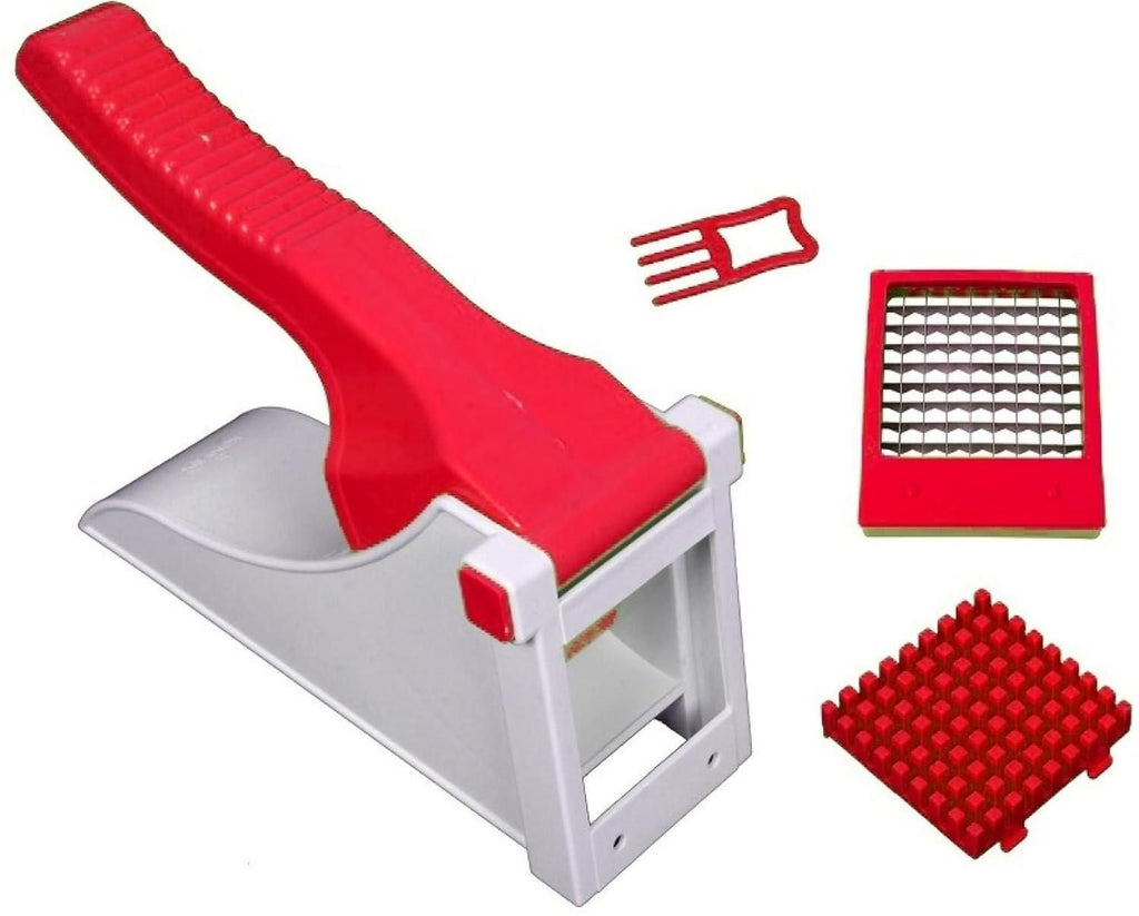 Snap-Cut Potato & Veggie Chopper – Manual Slicer Tool