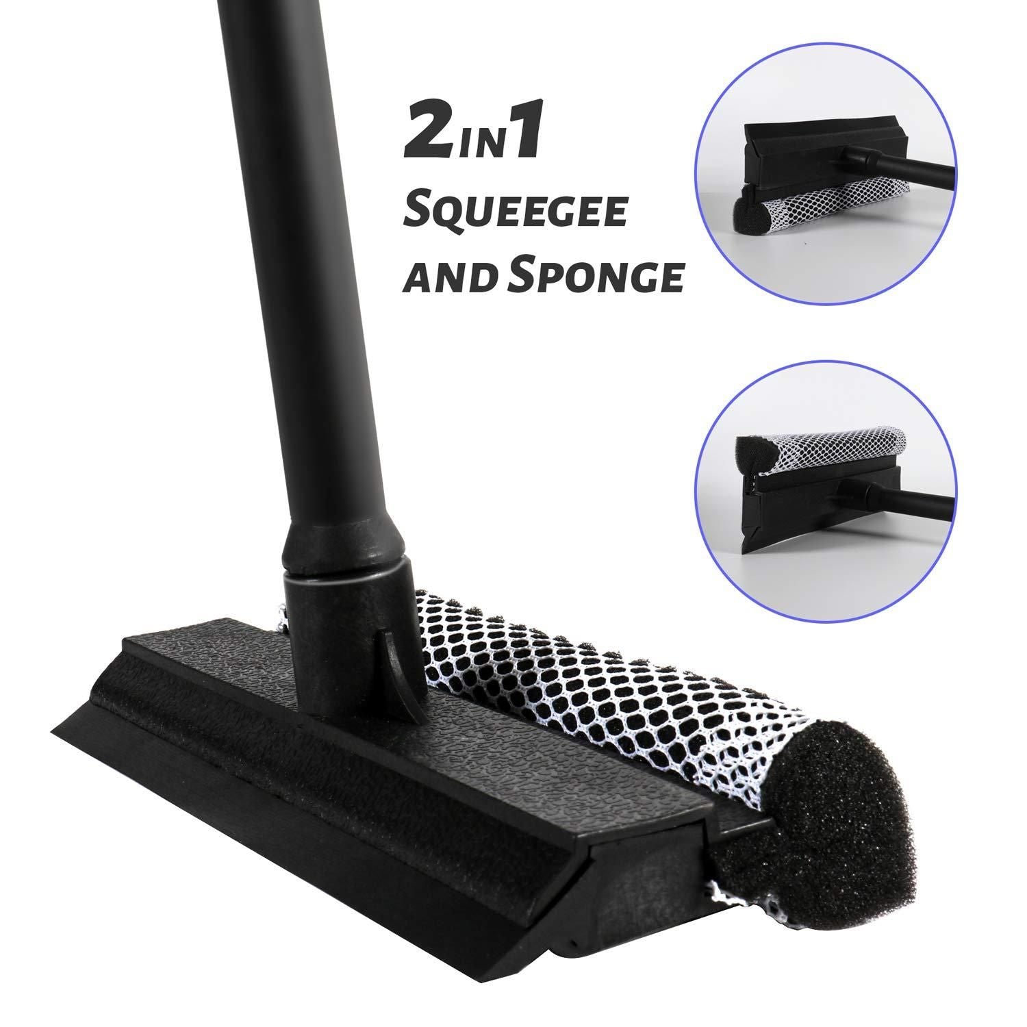 2-in-1 Squeegee and Sponge Cleaning Tool – Multi-Surface Window & Windshield Wiper (1 Pc)