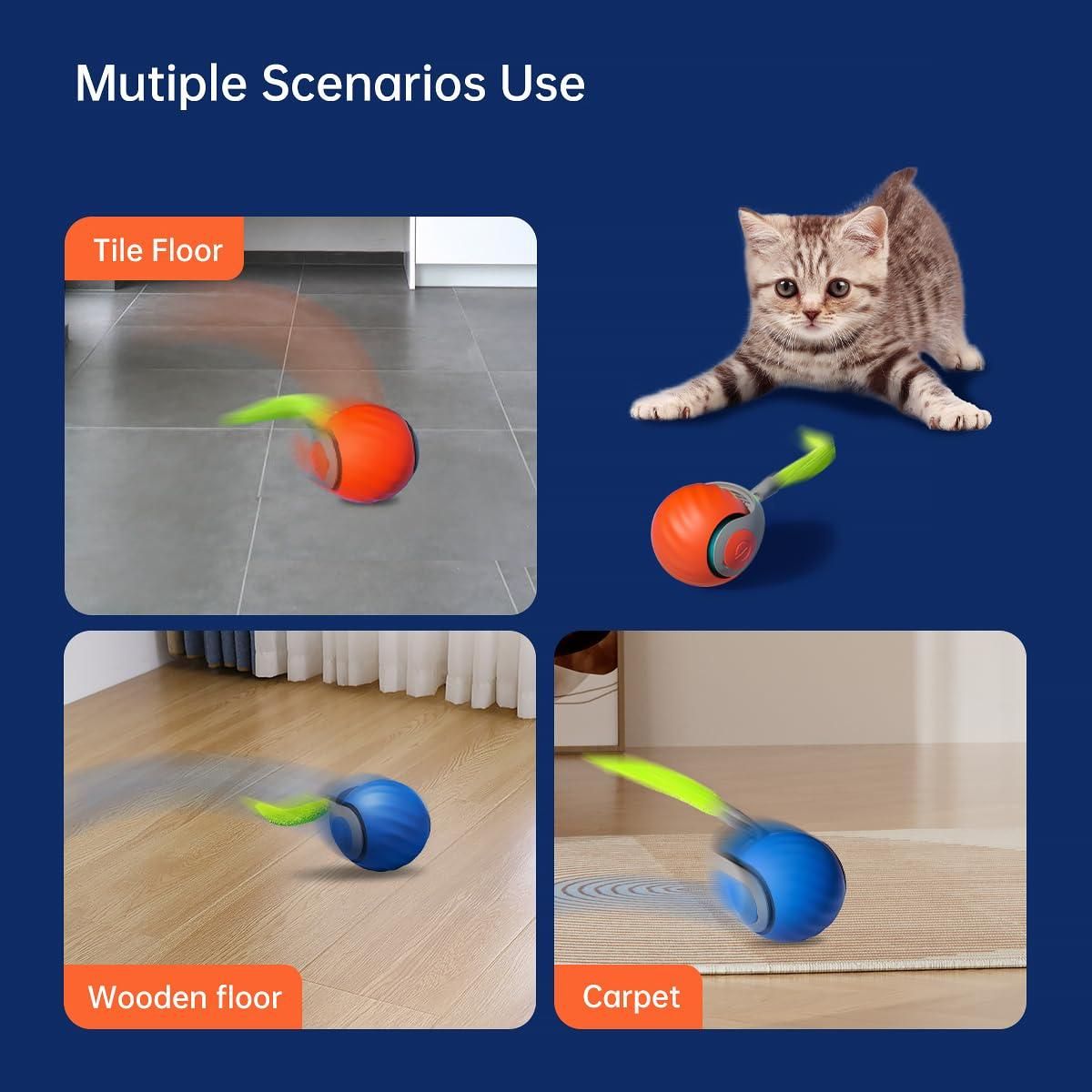 USB Rechargeable Rolling Ball Automatic Cat Toy – Smart Play Ball