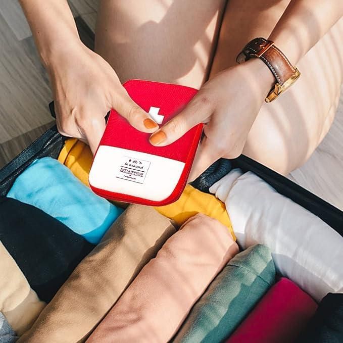 Portable Travel Medicine Organizer Bag – Compact First Aid Pouch for Men & Women