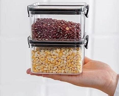 Airtight Kitchen Storage Containers - 400ml Square Set (Pack of 4)